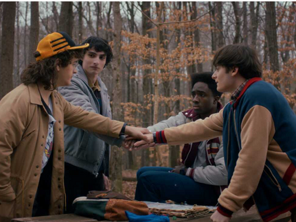 Characters planning to defeat Vecna 