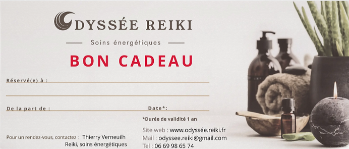 Bon cadeau soin Reiki