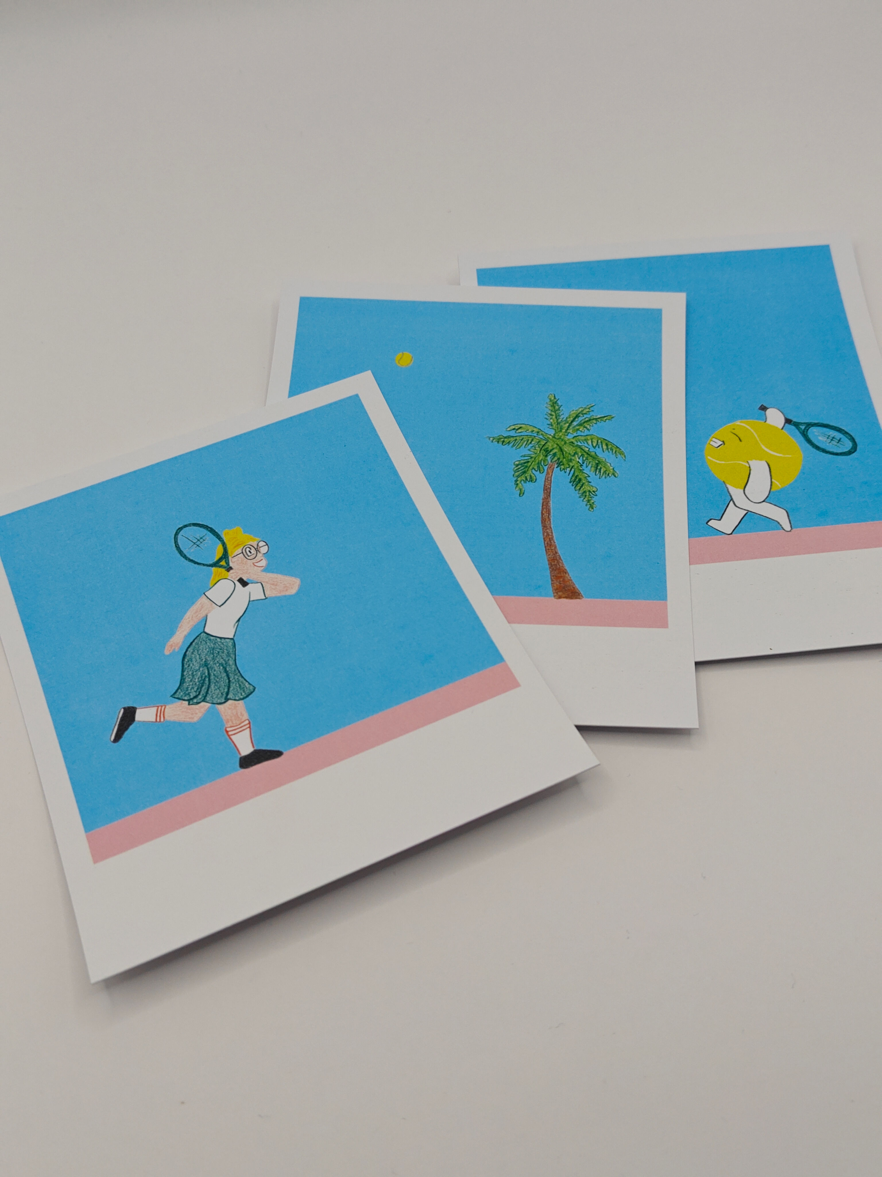 Lot de 3 cartes rétros "Balle de Match"