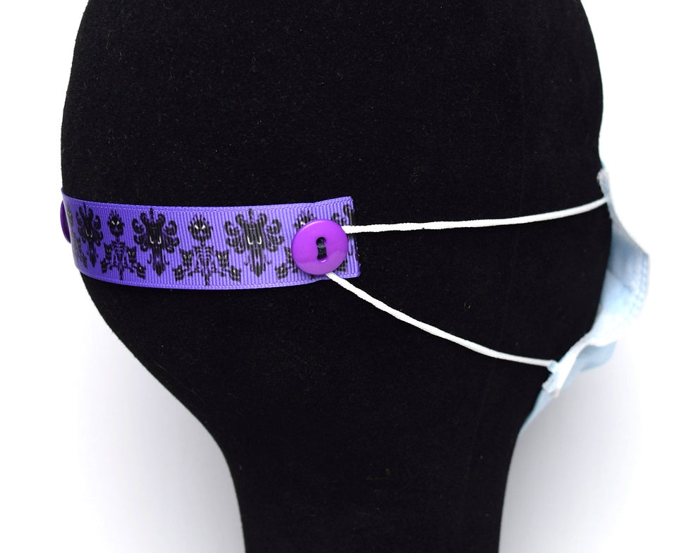 Thumbnail: 2 Haunted Mansion Ear Savers | Face Mask Extenders | Disney Ear Protector | Sing