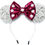Thumbnail: Silver and Pink Glitter Minnie Ears | Minnie Mouse Ears | Mickey Ears |  Disneyl