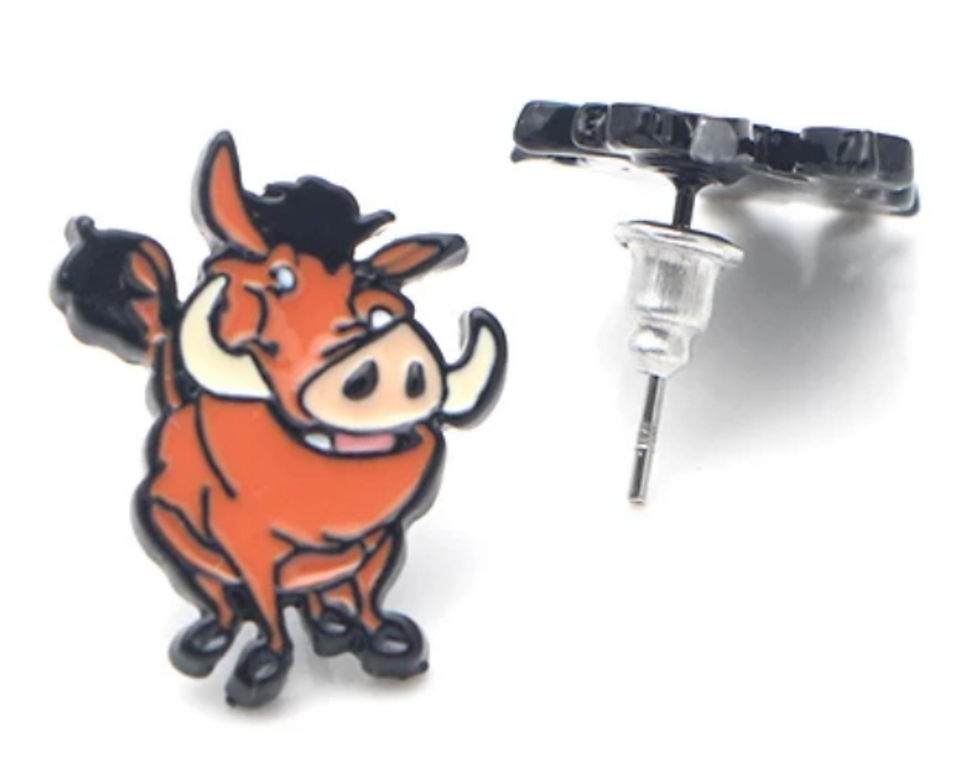 Thumbnail: Lion King Pumbaa Earrings | Lion King Earrings | Warthog Earrings | Lion King Je