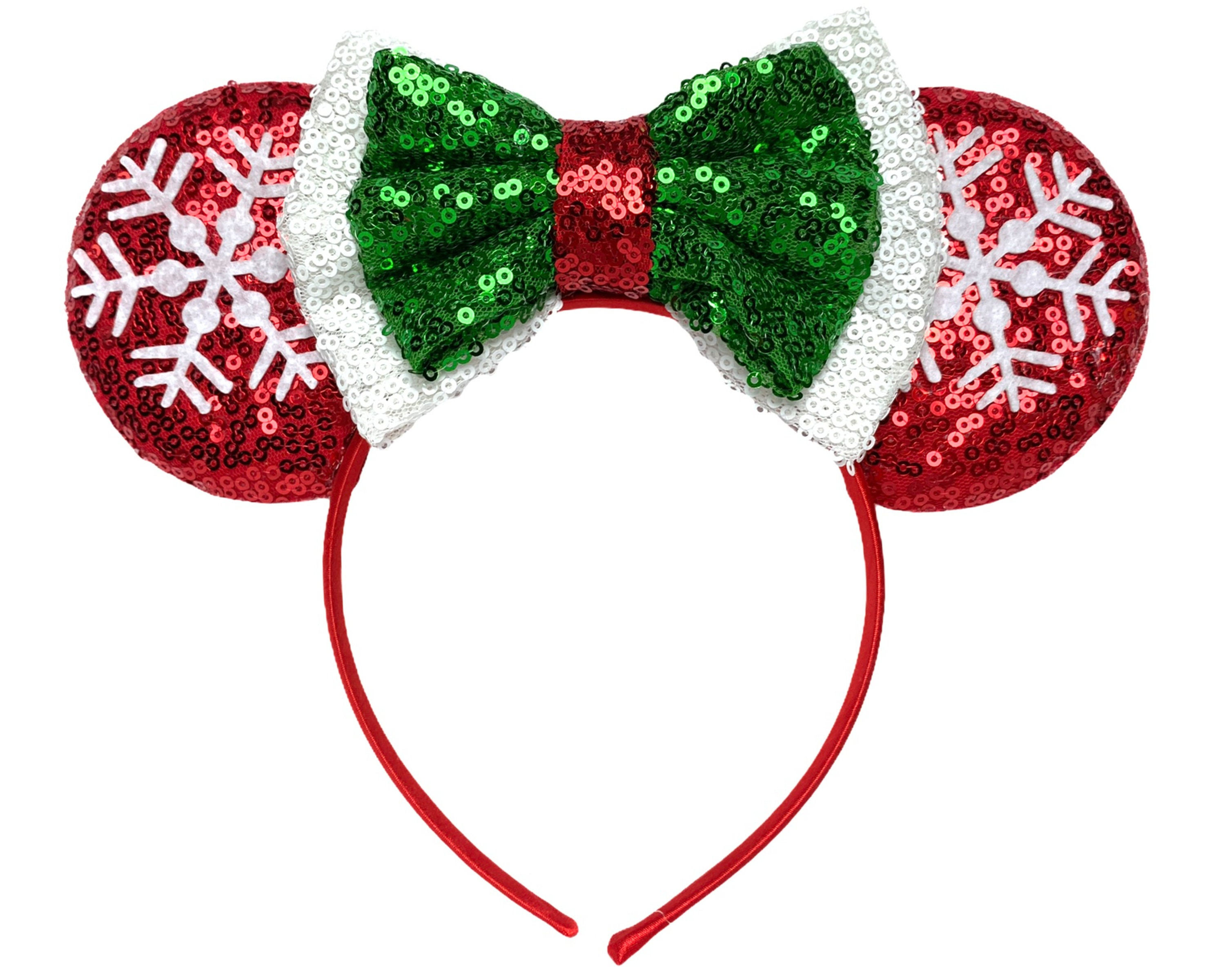 Christmas Minnie Ears | Disney Bounding | Holiday Costume | Disney Trip Accessor
