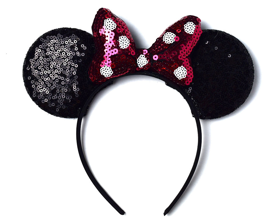 Thumbnail: Fuchsia Sequin Minnie Ears | Disneyland Ears | Disney Ears | Disney Trip Ears | 
