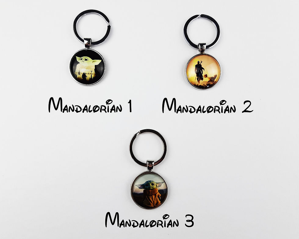 Thumbnail: Mandalorian Keychain | Disney Purse Charm | Gift for Disney Fan | Pendant Keyrin