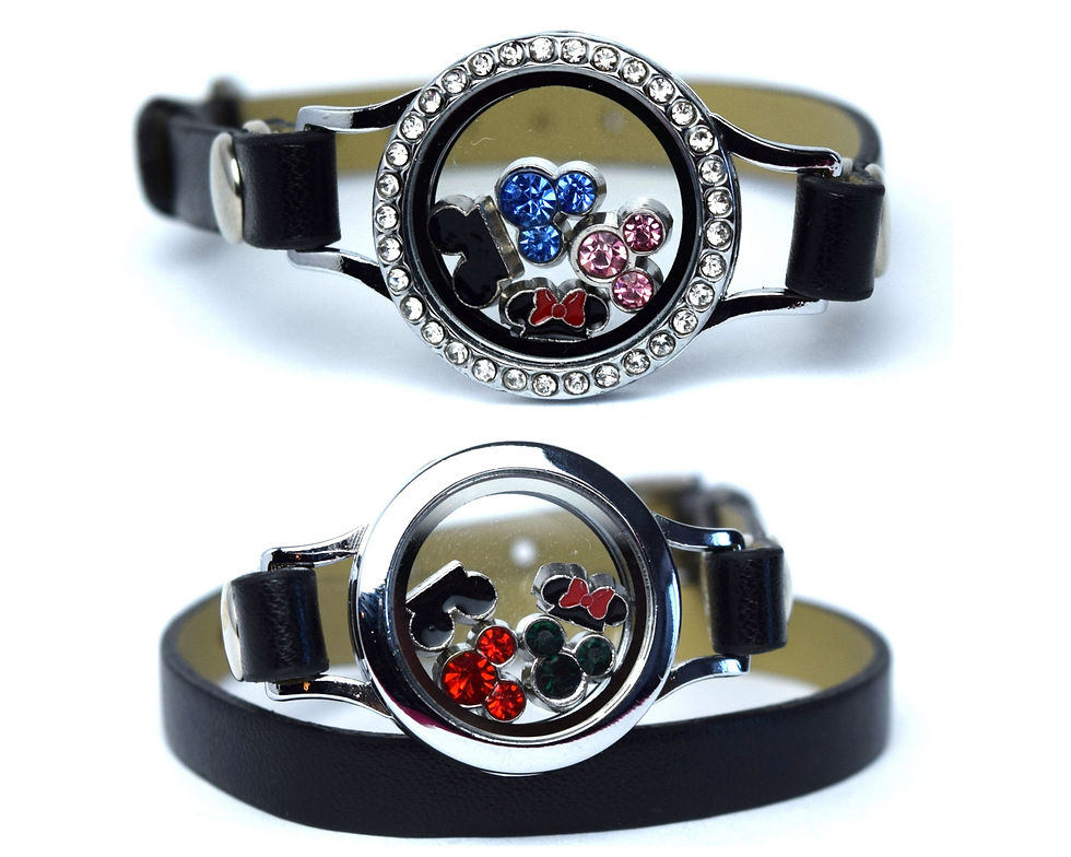 Disney Floating Charm Bracelet | Mickey Mouse Floating Charm Bracelet | Minnie C