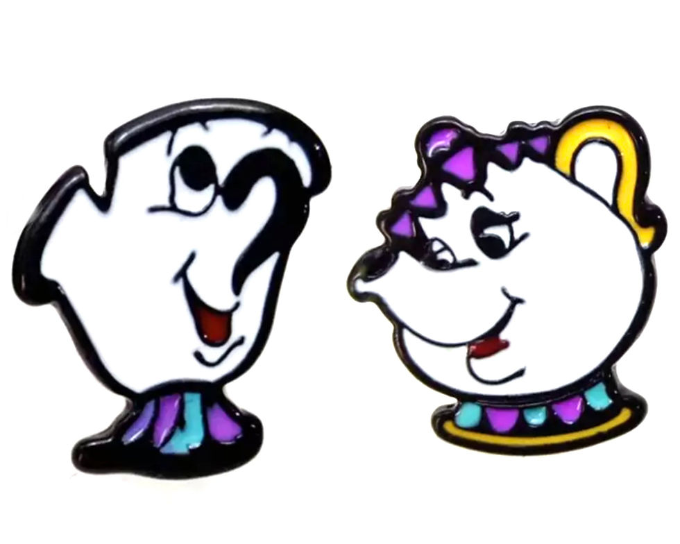 Thumbnail: Mrs. Potts & Chip Earrings | Beauty and the Beast Earrings | Mrs. Potts Earrings