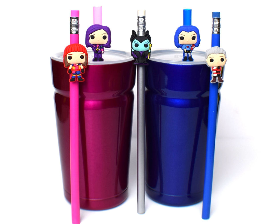 Thumbnail: Disney Descendants Straw Buddies | Maleficent Straw Buddy | Mal Pencil Topper | 