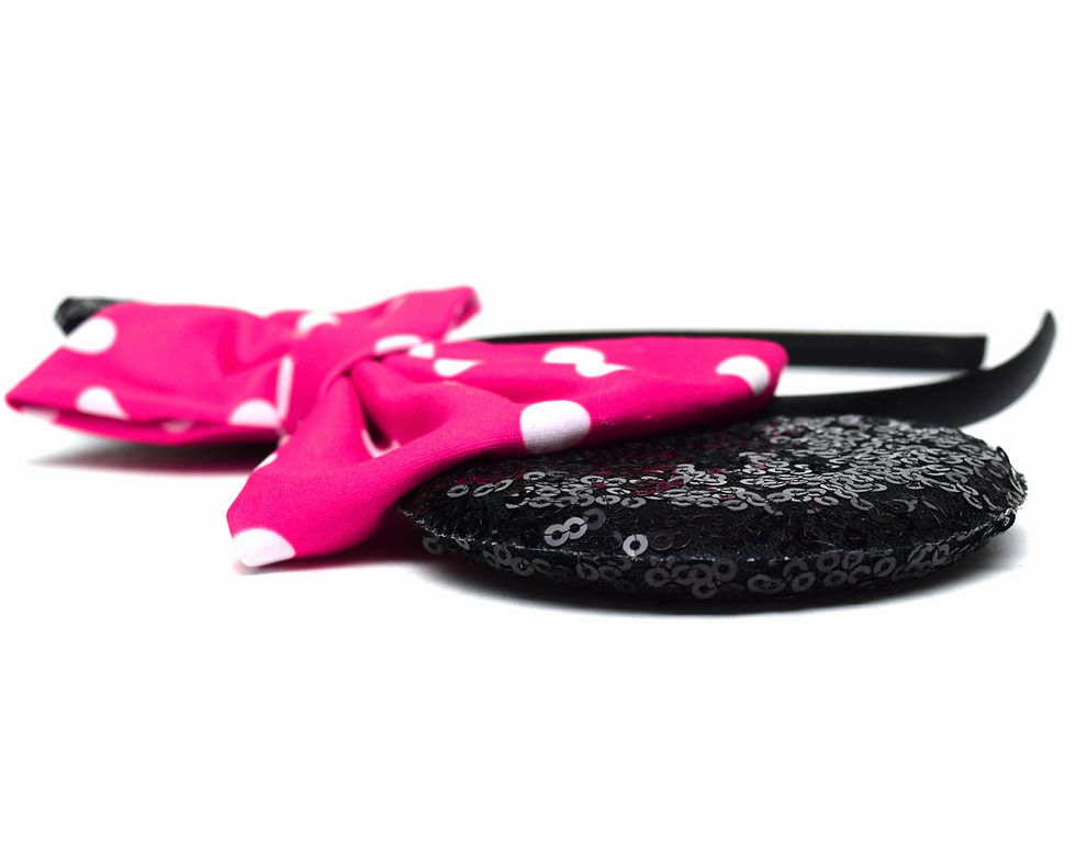 Thumbnail: Hot Pink & White Sequin Minnie Ears | Disneyland | Disney Ears | Polka Dot | Dis