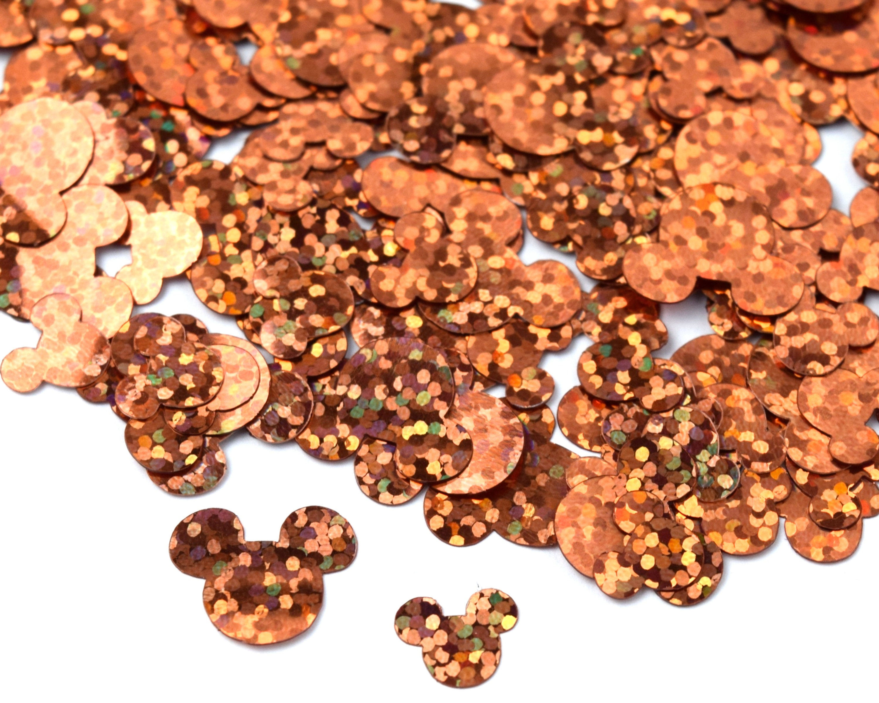 Orange Holographic Mickey Mouse Confetti | Orange Mickey Confetti | Mickey Decor