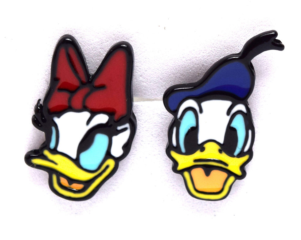 Thumbnail: Donald Duck Daisy Duck Earrings | Daisy Duck Donald Duck Earrings | Donald Daisy