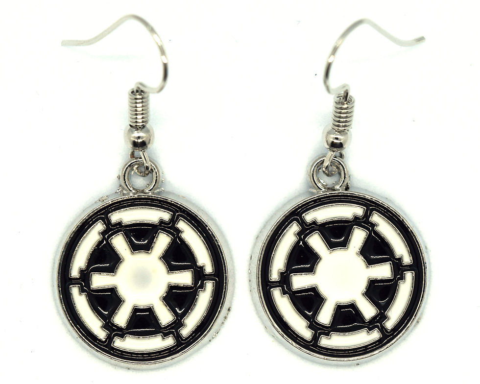 Thumbnail: Silver Star Wars Empire Symbol Earrings | Star Wars Earrings | Star Wars Empire 