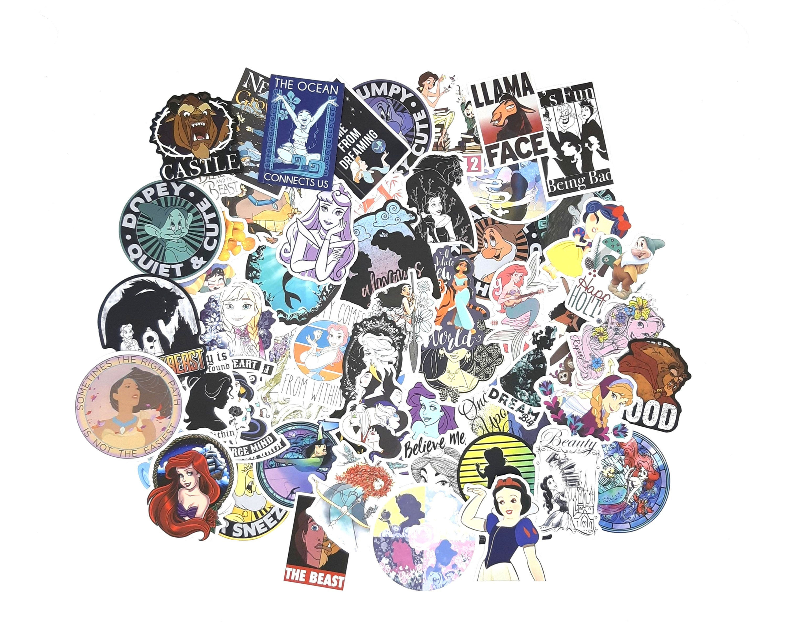 Disney Character & Princess Stickers | Vinyl Sticker for Laptop, Scrapbook, Phon