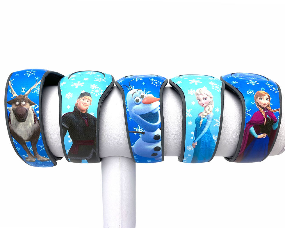 Thumbnail: Frozen MagicBand 2.0 Skins | Elsa, Anna, Olaf, Sven, Kristoff Magic Band Decal |