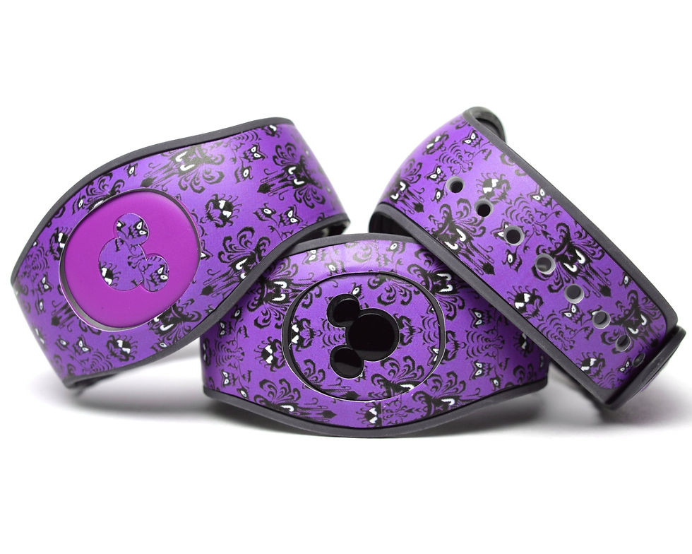 Thumbnail: Haunted Mansion Wallpaper MagicBand 2.0 Skin | Magic Band Decal | Disney World T