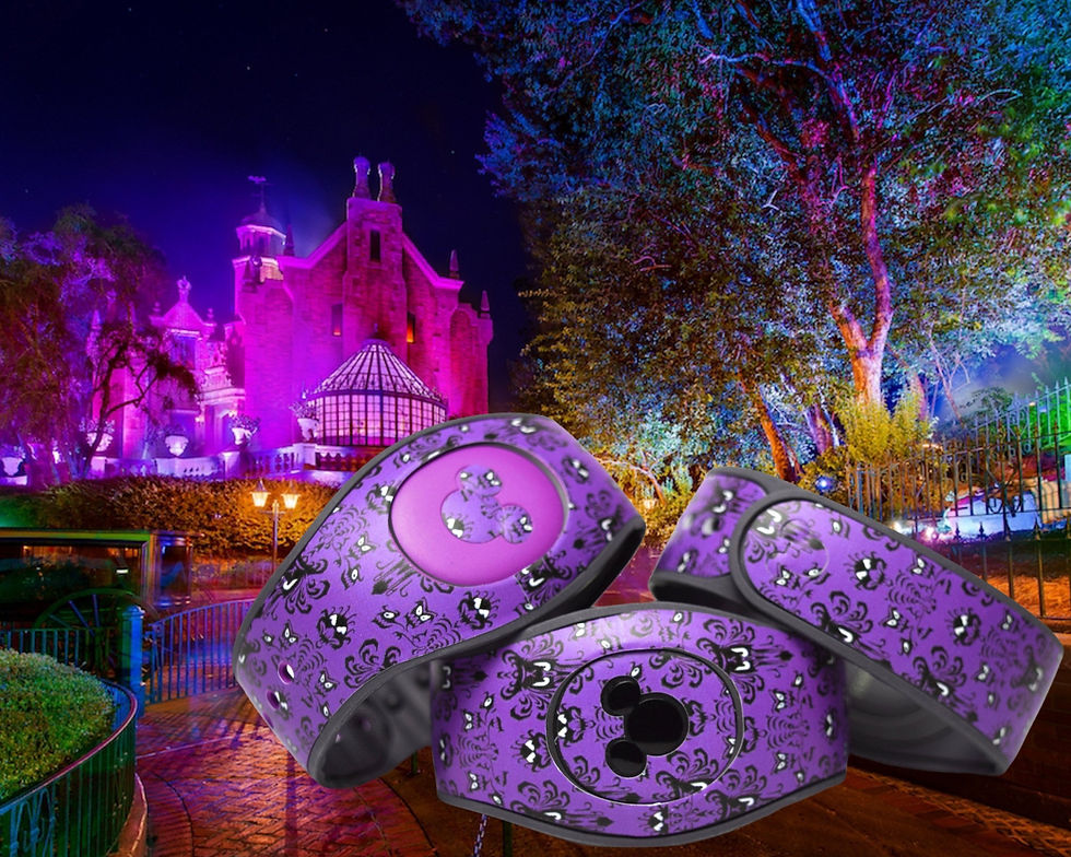 Thumbnail: Haunted Mansion Wallpaper MagicBand 2.0 Skin | Magic Band Decal | Disney World T