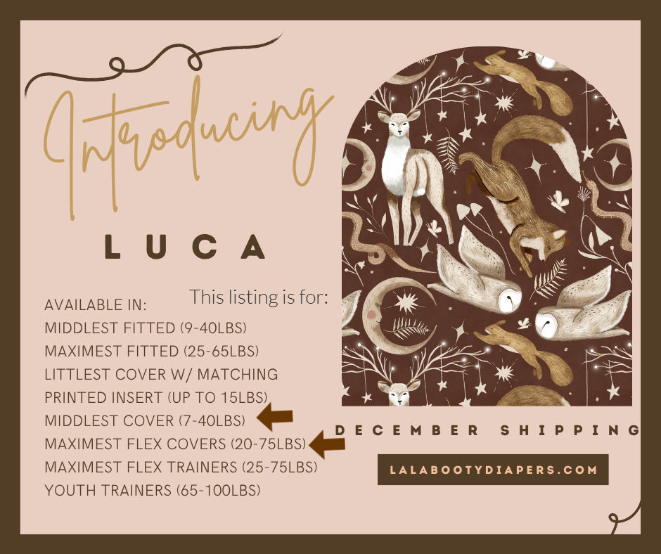 Luca Print Cover Diaper Middlest and Maximest Flex