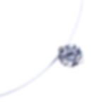 Thumbnail: Zircon Pendant Necklace 0.6cm Invisible Fishing Line Chic Delicate Neck Chain Ad