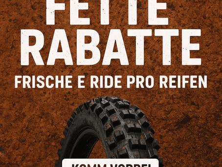 Mit frischem Profil in die Matsch-Saison – fette Rabatte auf original E RIDE PRO Reifen!