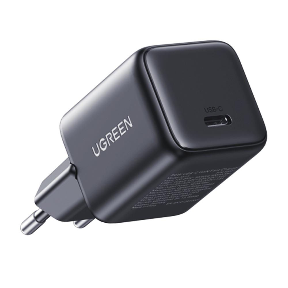 UGREEN 30W GaN USB-C Tek Portlu Hızlı Şarj Cihazı - Gri