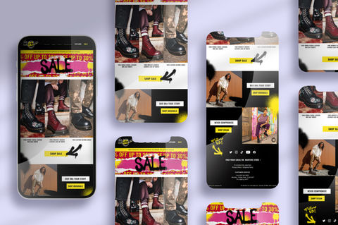 E-newsletter  design for Dr. Martens 