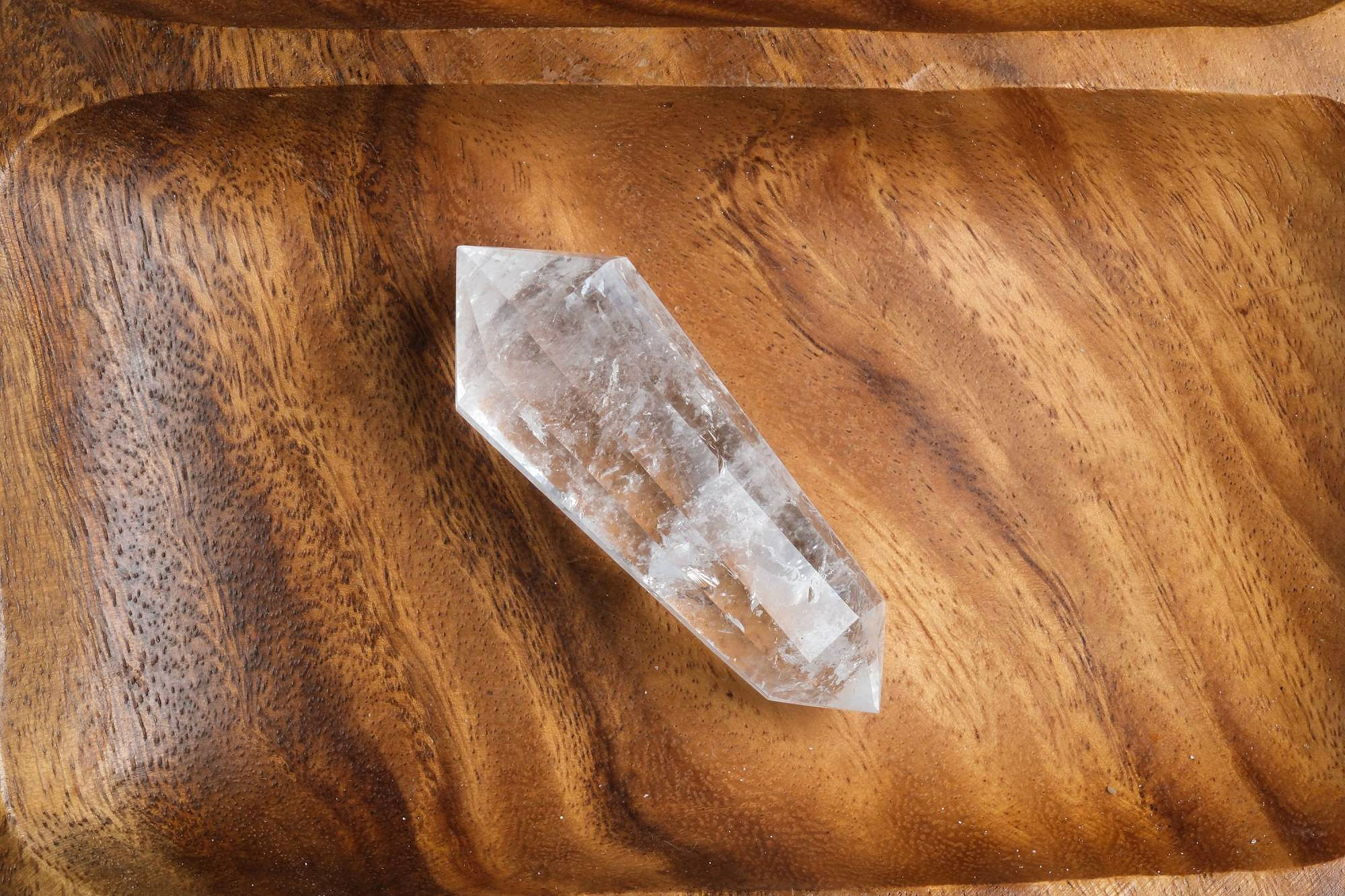 Clear Faceted Double Terminated Quartz Point