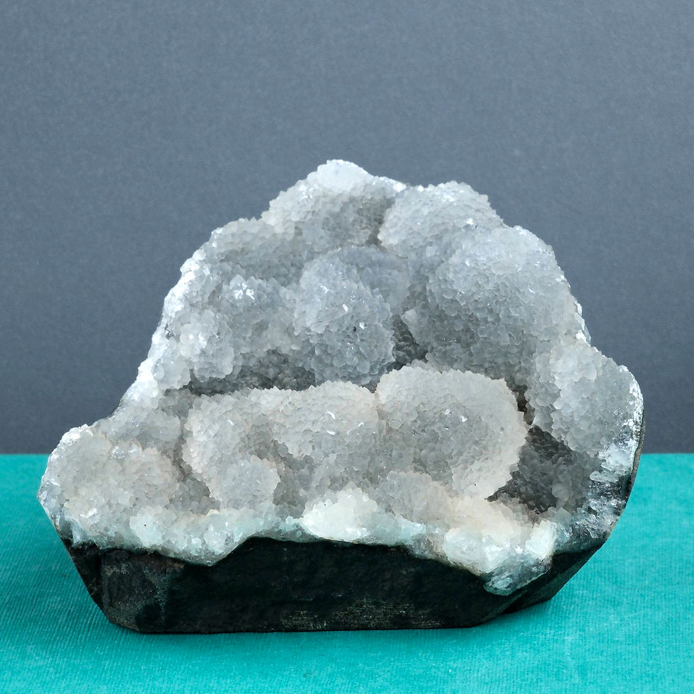 Thumbnail: Druzy Black Chalcedony Specimen | Protective Sparkle & Inner Light