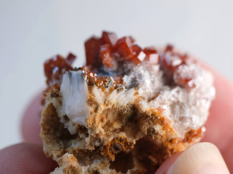Thumbnail: Vanadinite with Black Barite | The Architect’s Anchor