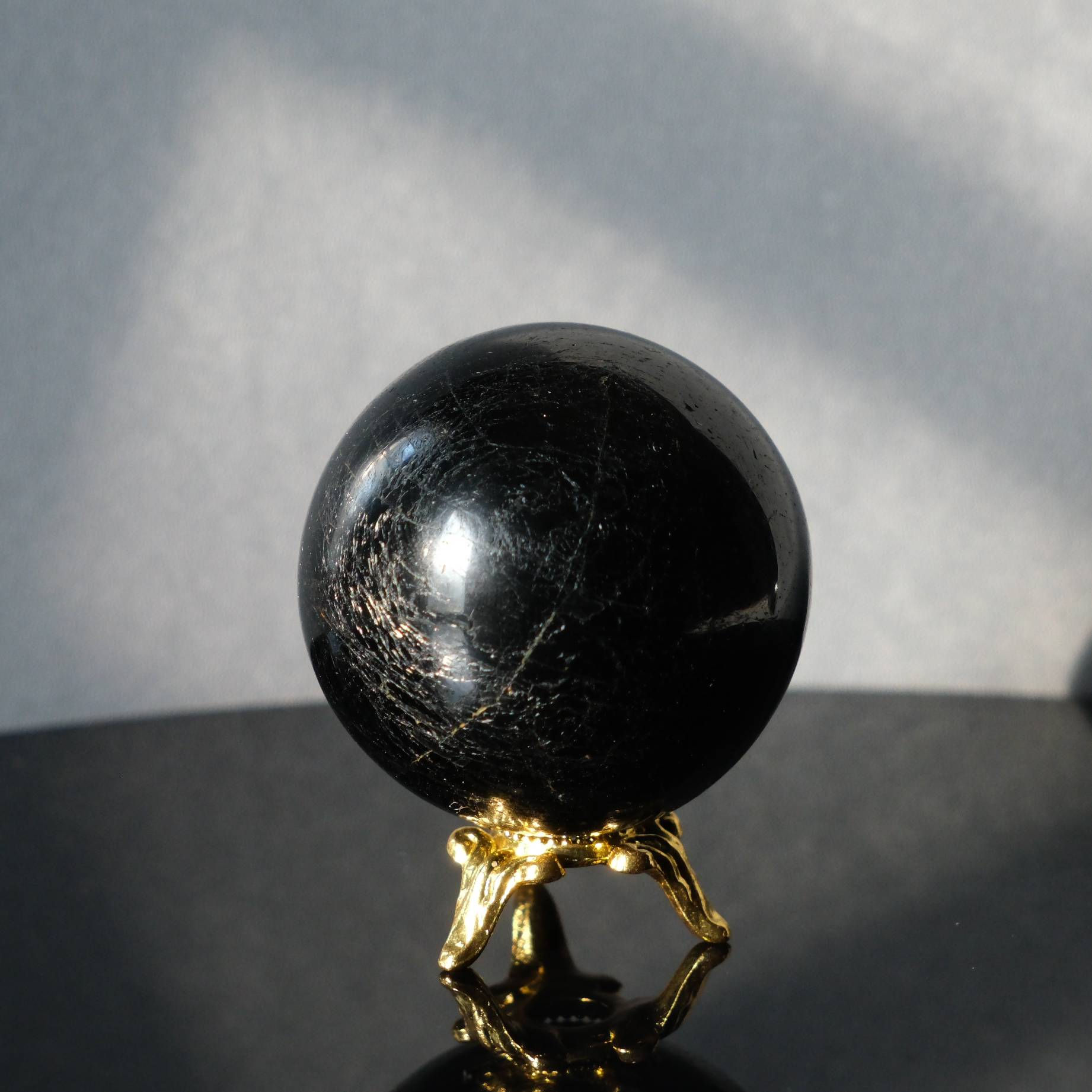 39mm Black Tourmaline Sphere
