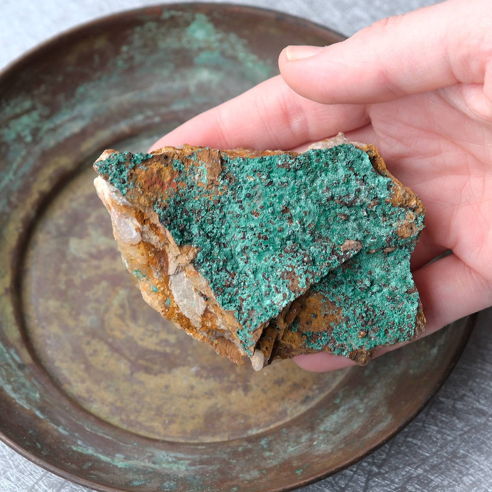 Thumbnail: Natural Fibrous Malachite from Congo