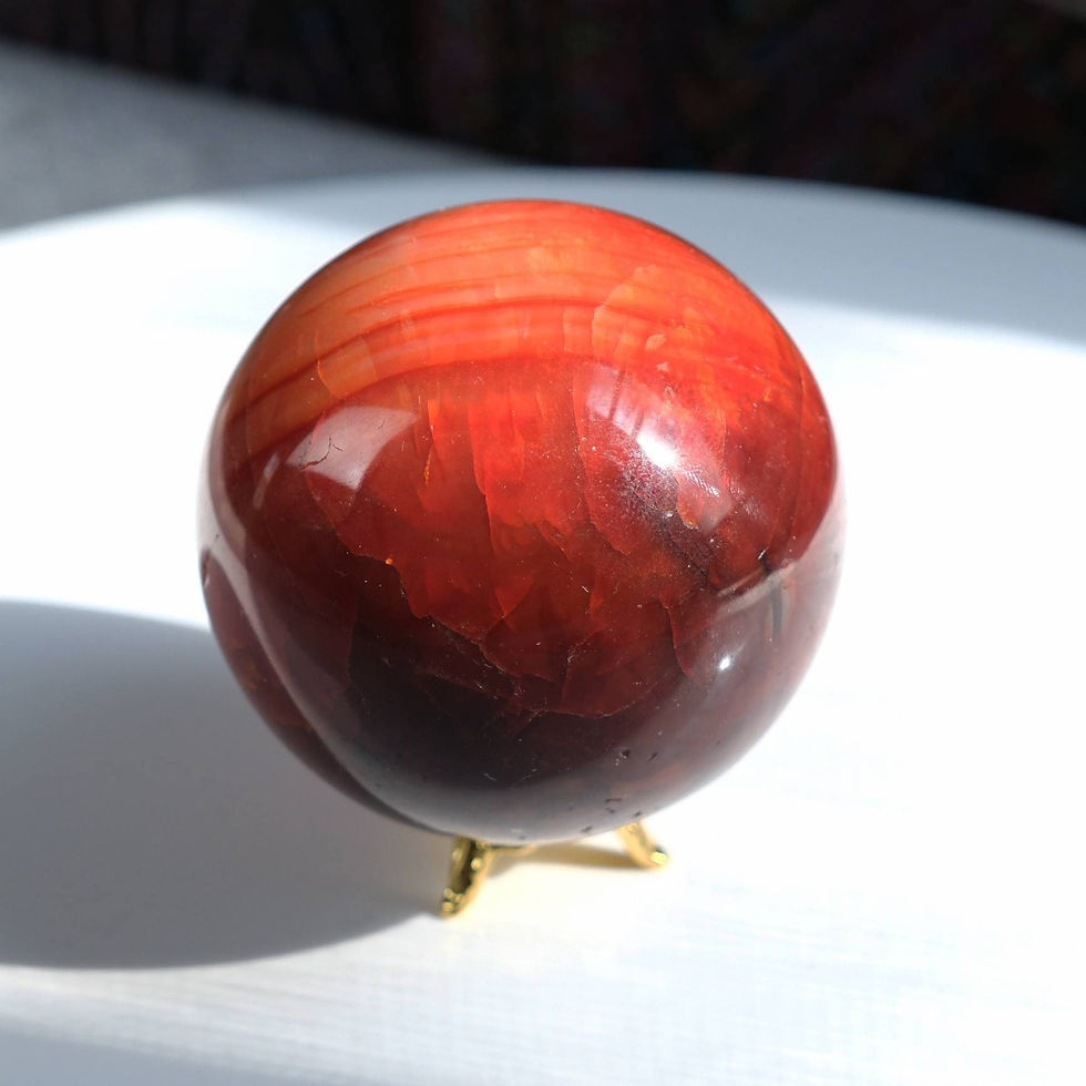 Thumbnail: 60mm Carnelian Sphere | A Radiant Beacon of Vitality