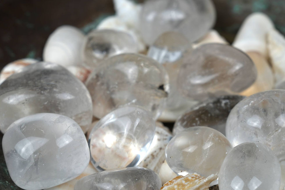 Thumbnail: Tibetan Quartz Tumbled Stone | High-Altitude Clarity & Sacred Protection