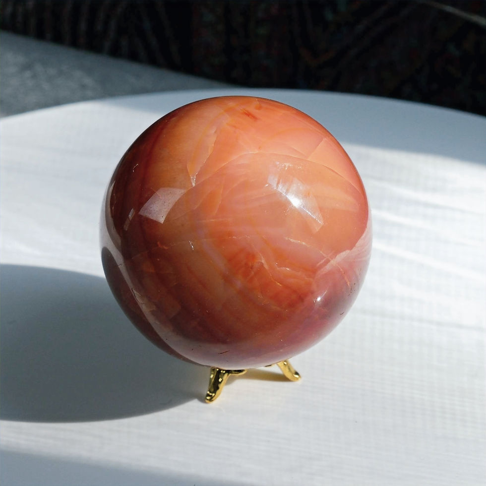 Thumbnail: 60mm Carnelian Sphere | A Radiant Beacon of Vitality