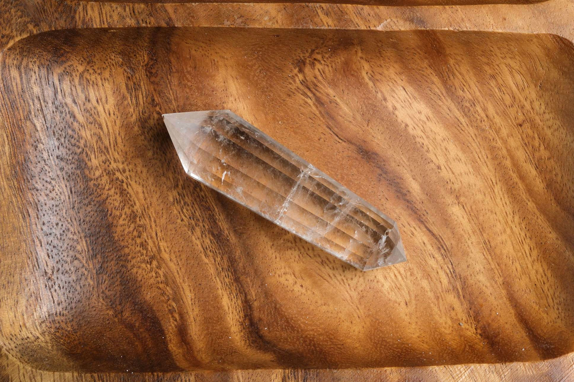 Clear Faceted Double Terminated Quartz Point