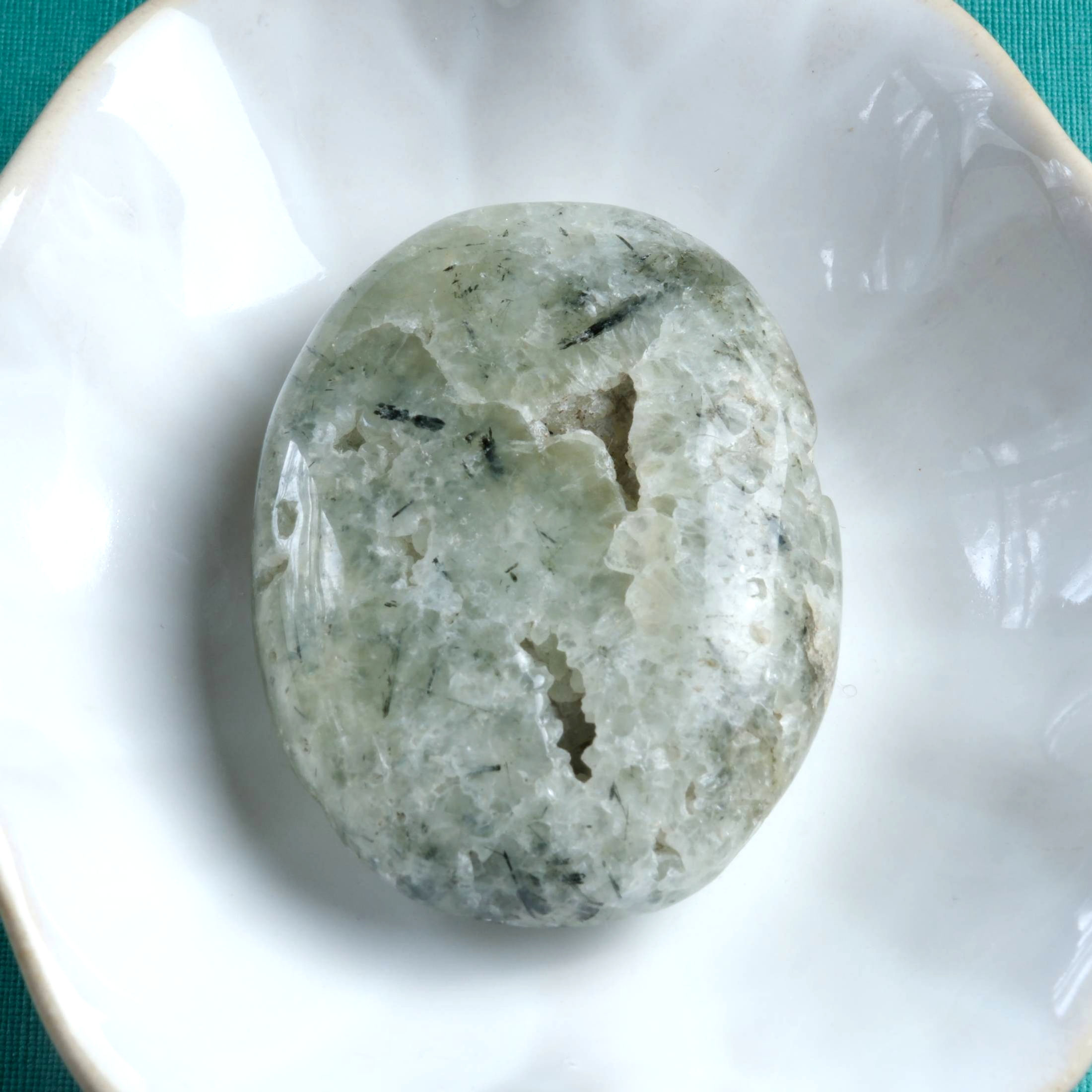 Prehnite Palm Stone