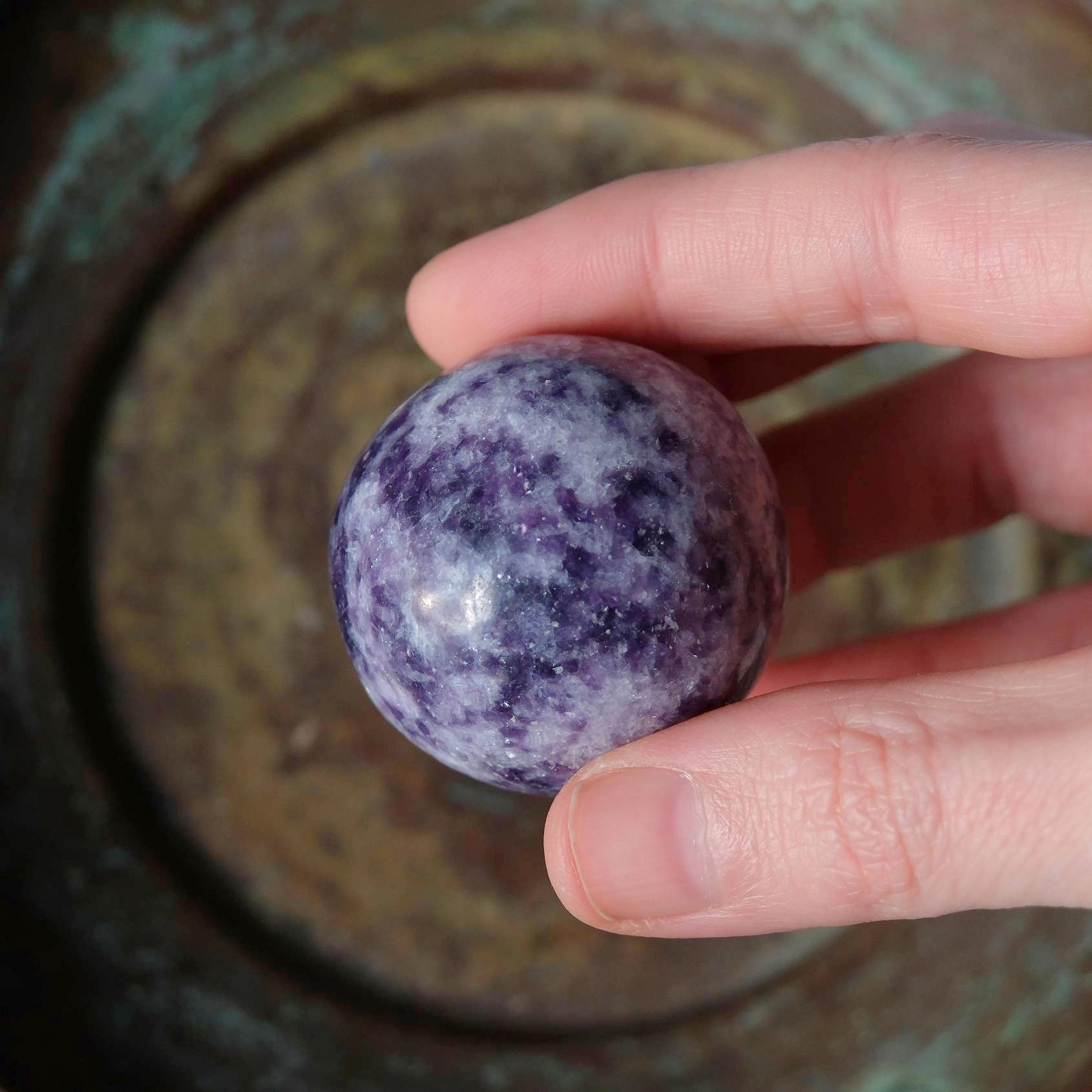 38mm Lepidolite Sphere from Madagascar