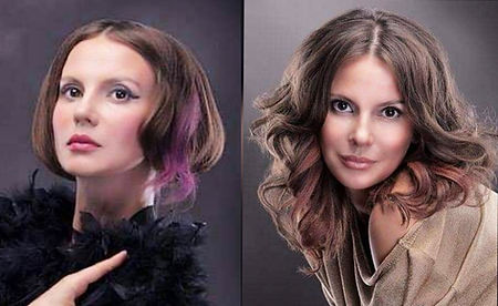 Same girl. Same day. Just a different hairstyle and makeup.