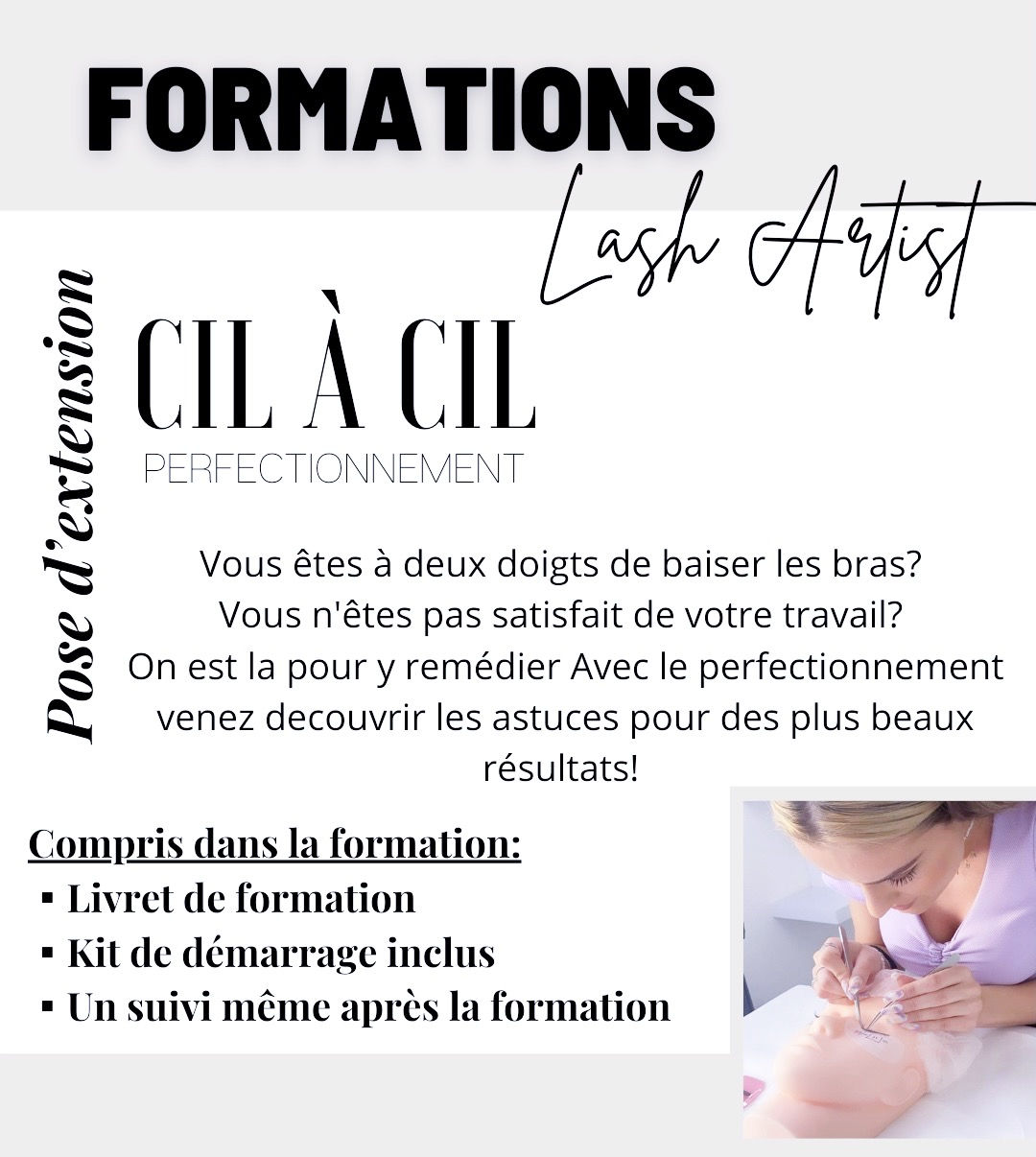 Perfectionnement Cil à Cil (1 jour 450€)