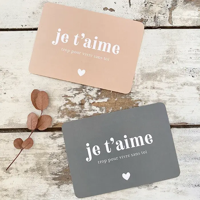 Carte postale JE T'AIME TROP POUR VIVRE SANS TOI - Cinq Mai