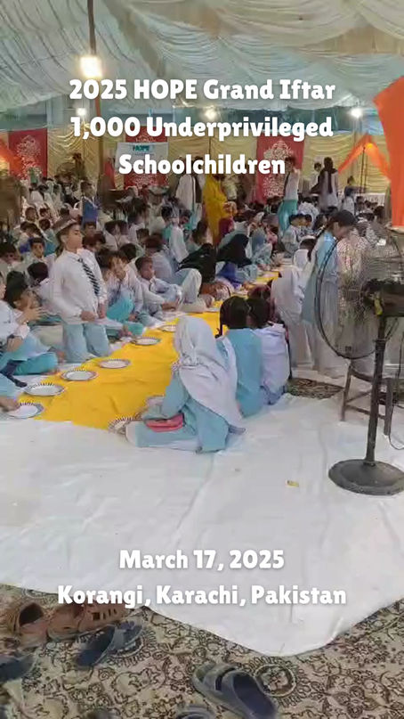 1,000 Underprivileged Schoolchildren Participate in 2025 HOPE Grand Iftar 🎉 - Plus Eid Clothes 👘 and Food Rations 🍱 for Families