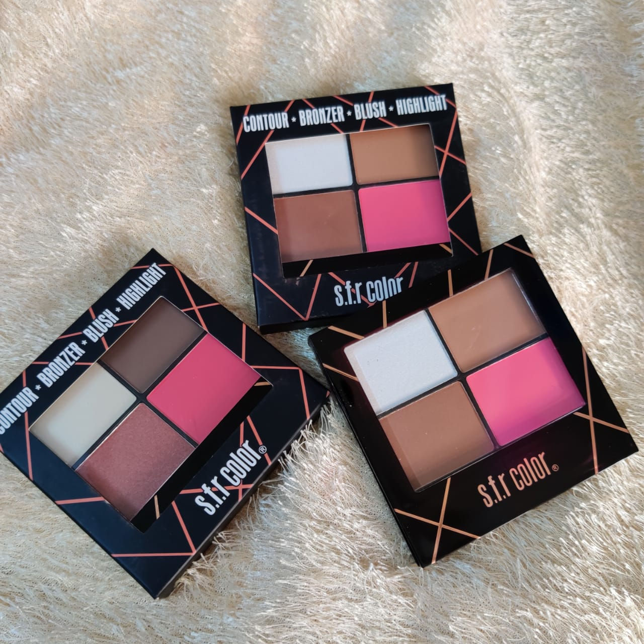 Sfr Mini Contour Bronzer Blush Highlight Palette