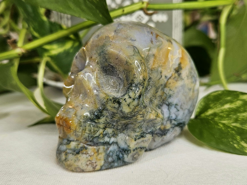 Moss Agate - Skull- 450g