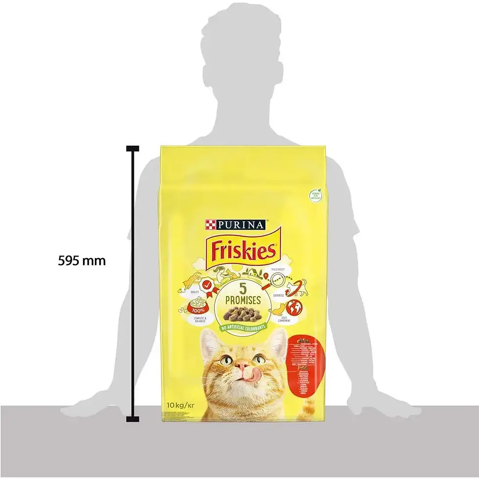 Прев'ю: Сухий корм FRISKIES для дорослих котів з яловичиною, куркою і овочами 10 кг