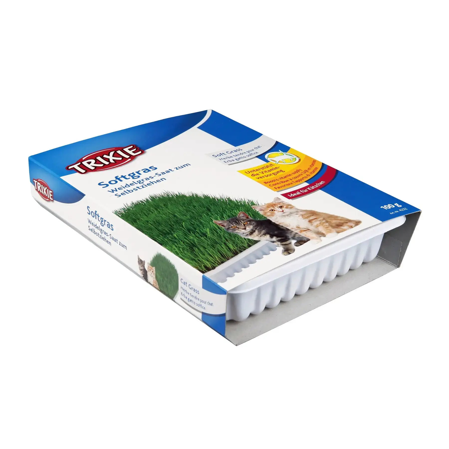 Трава Trixie Soft Grass для котів та кошенят контейнер пластик 100 г