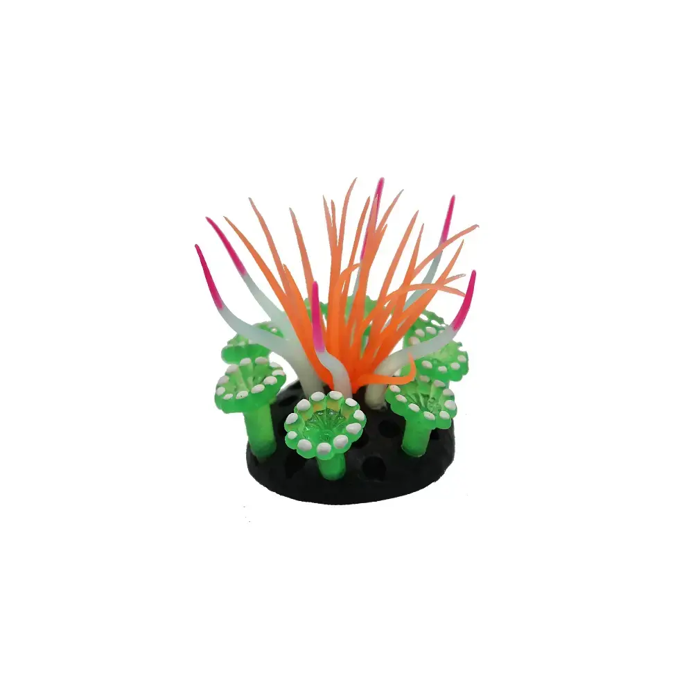 Декорація для акваріума силіконова Deming Морські анемони 7 х 7 х 9 см