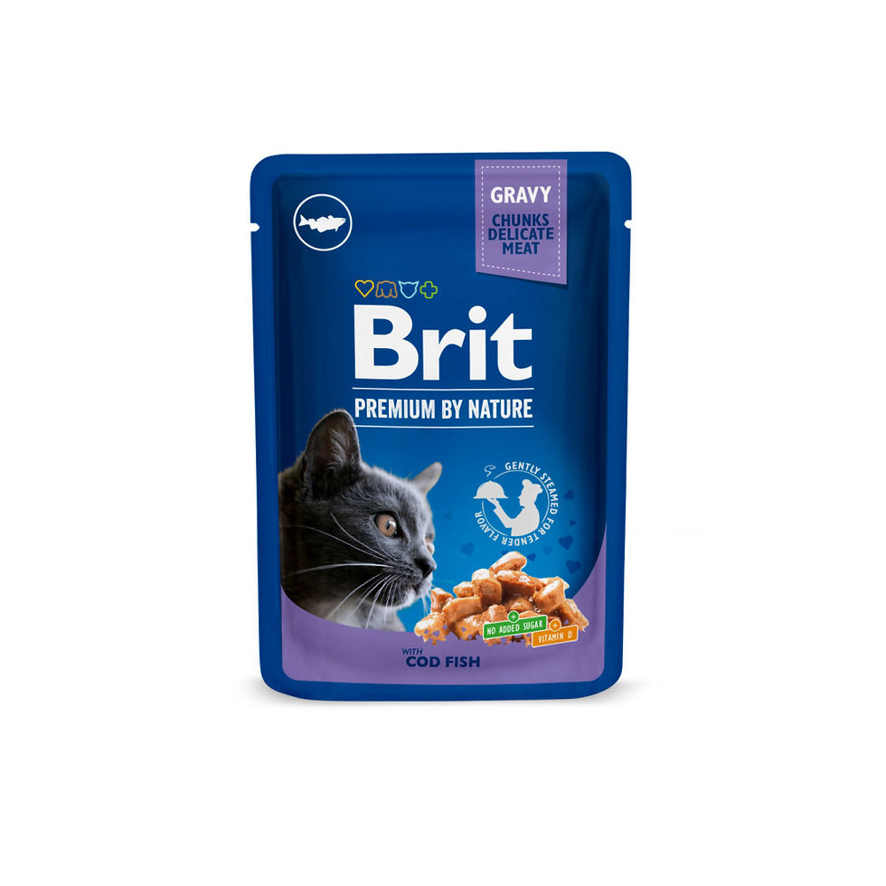Прев'ю: Вологий корм для котів Brit Premium Cat Family Plate pouches 1200 г - асорті