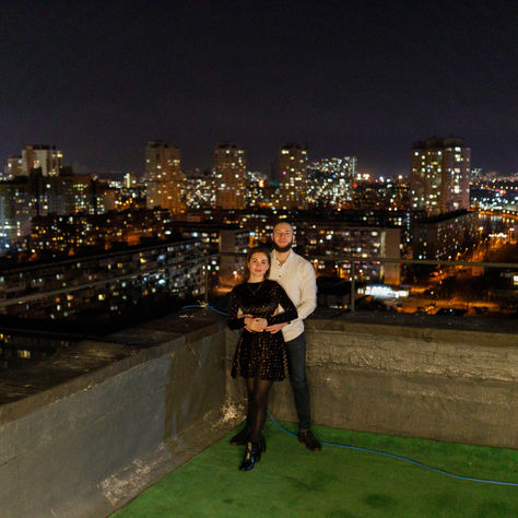 Пропозиція руки та серця в Києві на даху