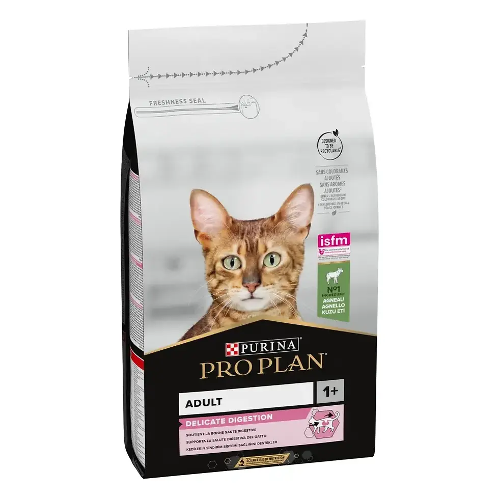 Прев'ю: Сухий корм PRO PLAN Adult 1+ Delicate Digestion для котів з ягням 1.5 кг
