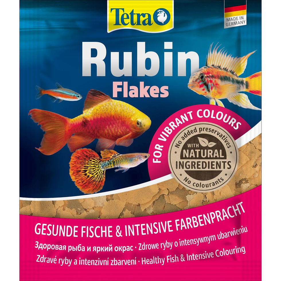 Прев'ю: Корм Tetra Rubin Flakes для акваріумних рибок, для забарвлення, 12 г (пластівці)