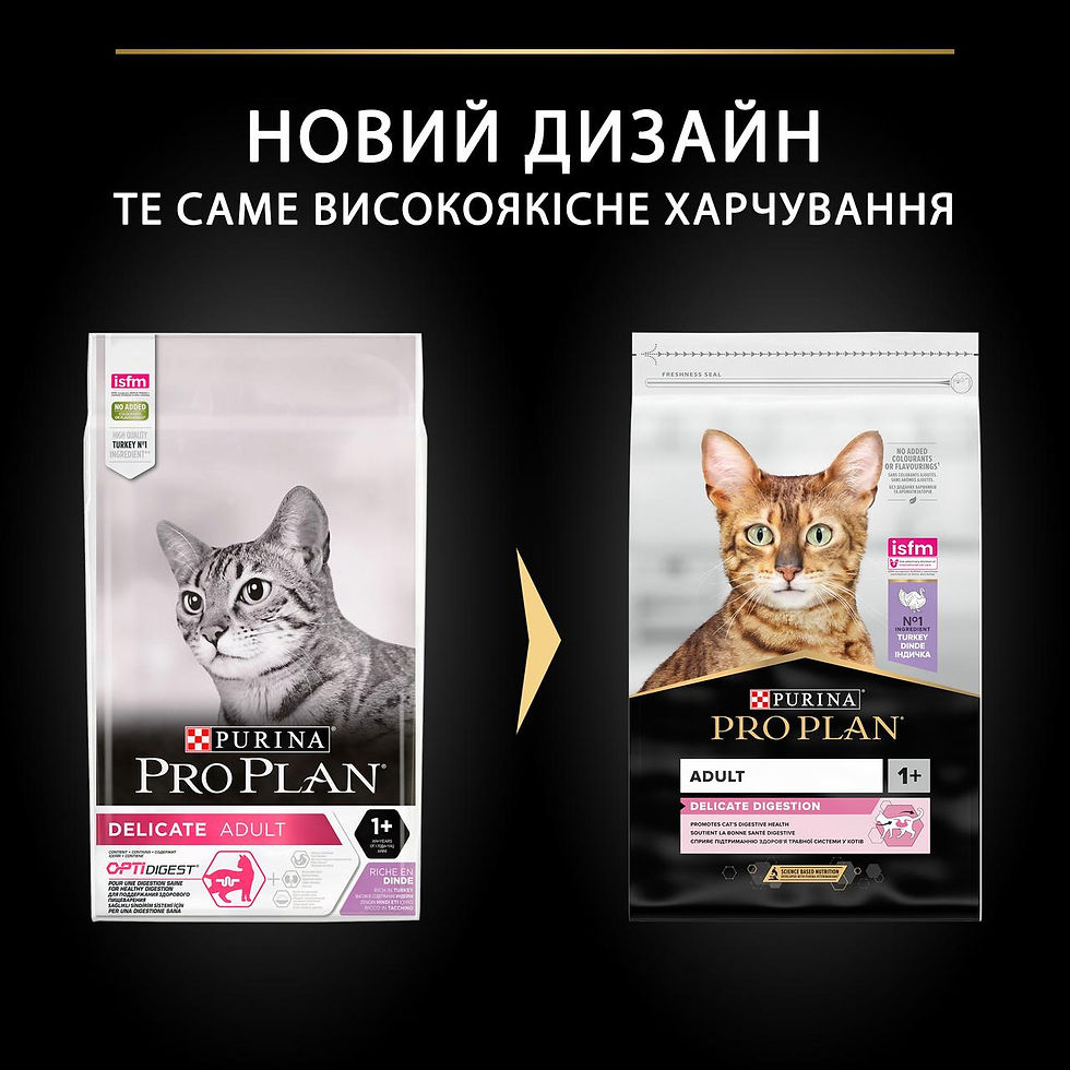 Прев'ю: Сухий корм PRO PLAN Adult1+ Delicate Digestion для дорослих котів, індичка 10кг